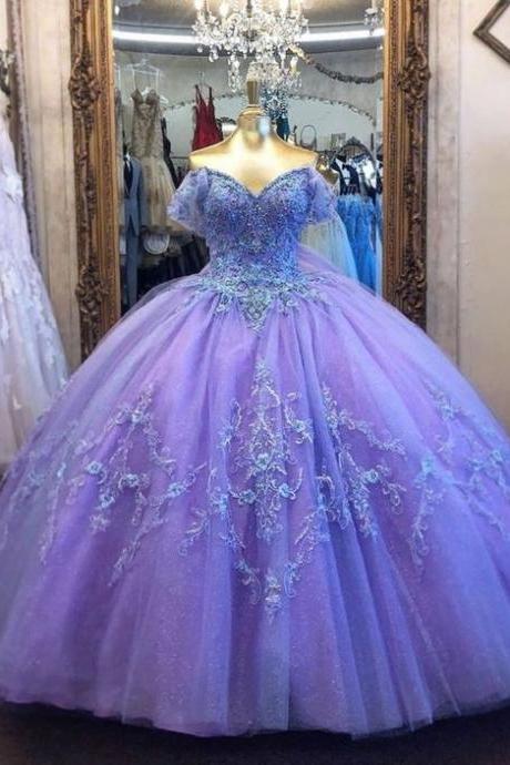 A Line Tulle Long Lace Evening Dress Prom Dress M1550