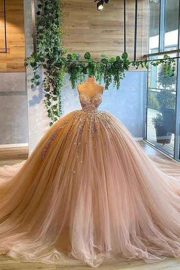 Ball Gown Tulle Prom Gown Formal Dress M1611