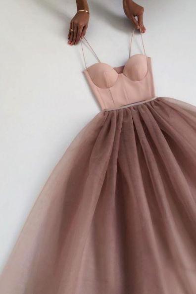Selling Straps Prom Dress Tulle Prom Party Dress M1798