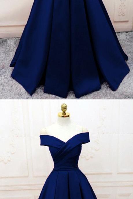 Sexy Navy Blue Long Prom Dresses M1815