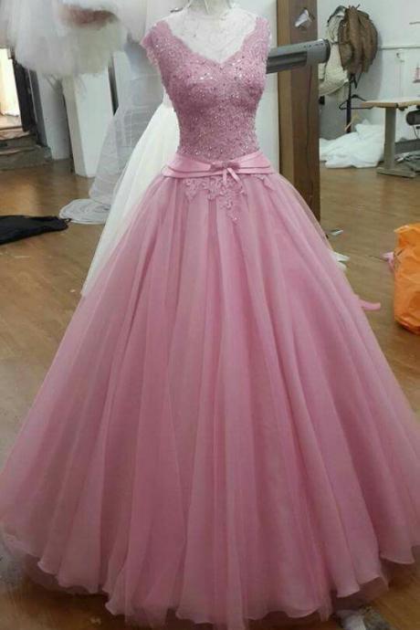 Simple Long Tulle Dress Prom Dress Graduation Dress M1829