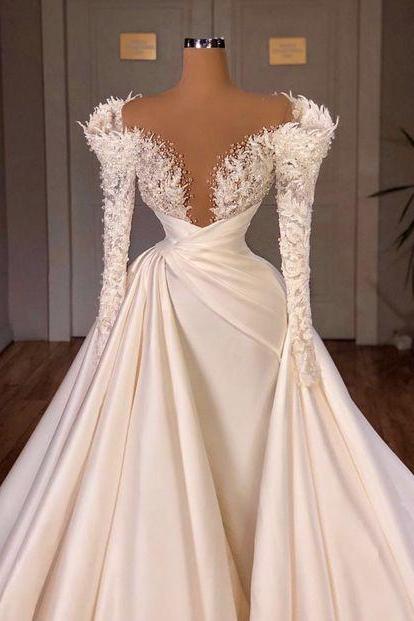 Charming A Line Wedding Dress Prom Dresses M2060