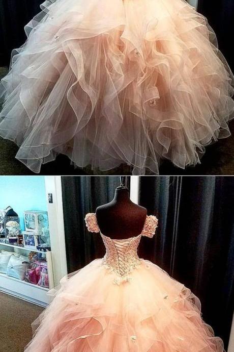 Sweetheart Organza Ruffles Ball Gown Quinceanera Dresses For Sweet 16 M2196