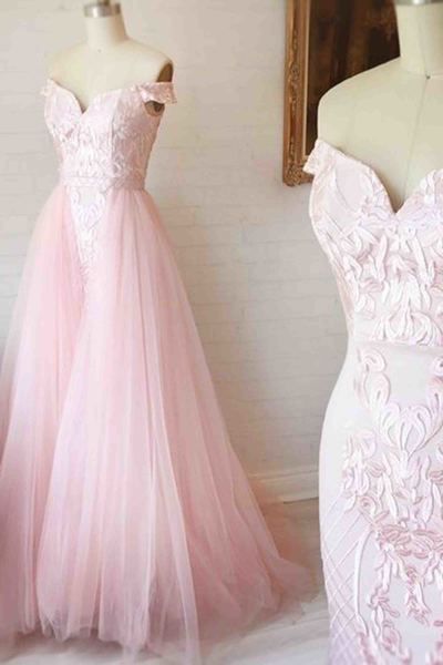 Charming Prom Dress,long Prom Dress,pink Homecoming Dress,tulle Evening Dress M2217