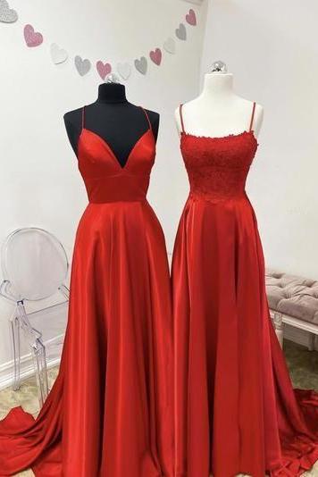 Red Long Prom Dress Evening Dress M2226