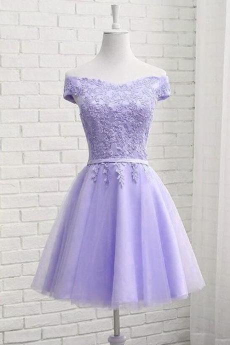 Light Purple Tulle Short Homecoming Dress M2262