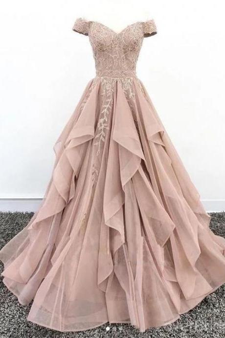  Chic A Line Prom Dress Off The Shoulder Vintage Lace Prom Dress m2287