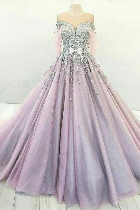 Sweetheart Tulle Prom Dresses Evening Gowns With Beading M2338