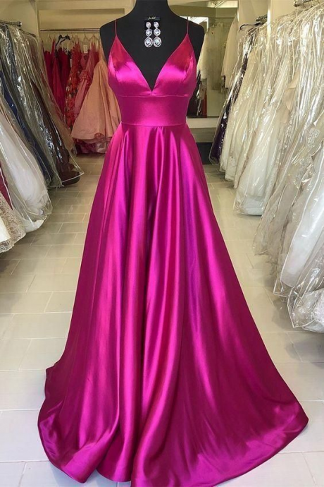 Spark Queen Prom Dresses Elegant, Rose Red Prom Dress Evening Dress Formal Occasion Party Dress M2533
