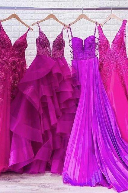 formal lace long dresses, long prom dresses, a line graduation party gowns m2705