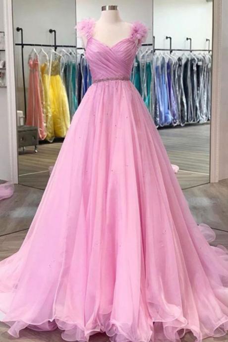Sweetheart Pleated Prom Dress With 3d Flowers M2717