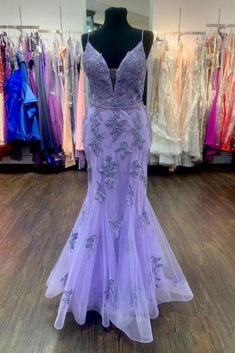 Lavender Prom Dress,evening Dress,prom Dresses M2722