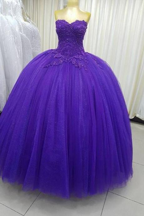 Elegant Ball Gown Quinceanera Dresses Lace Appliques M2792