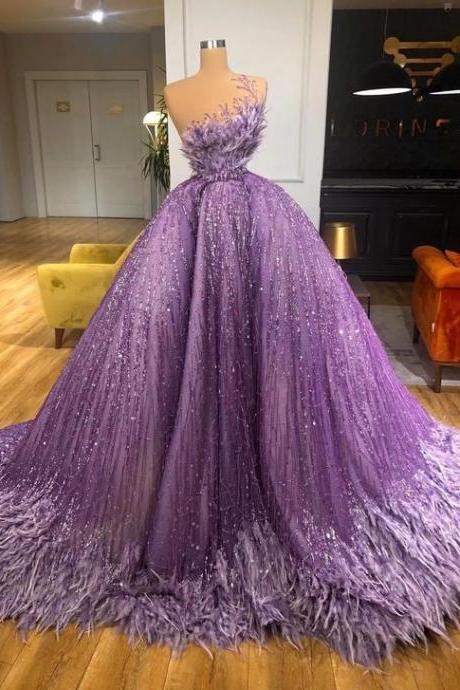 Purple Prom Dresses, Sparkly Prom Dresses, Shinning Prom Dresses, Sequins Prom Dresses, Custom Make Prom Dresses M3020