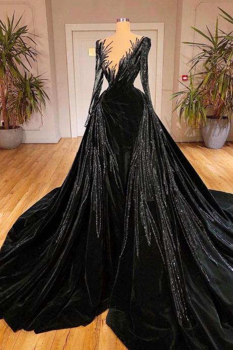 High Quality Sequins Long Prom Dress Evening Dress M3087