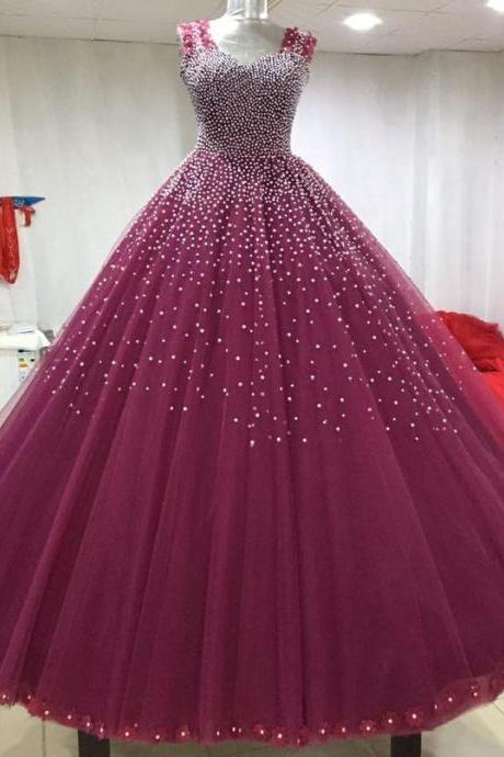 Beading Long Prom Dress Evening Formal Dress M3140