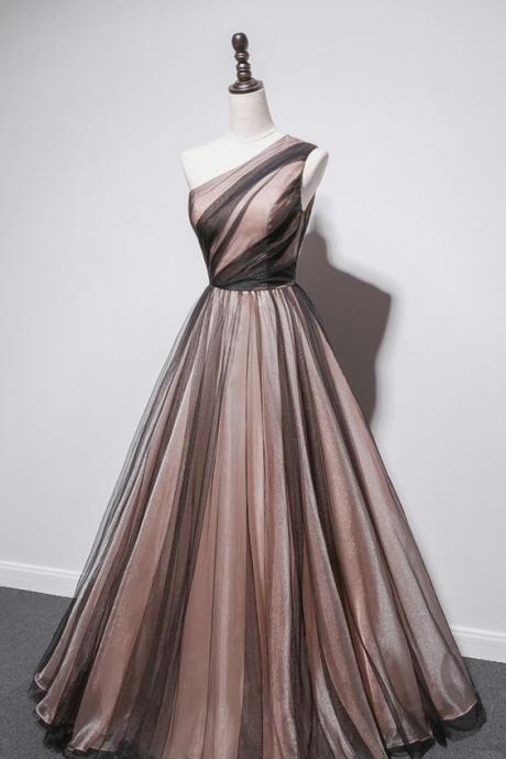 Stylish A Line One Shoulder Long Prom Dress Evening Dress M3159