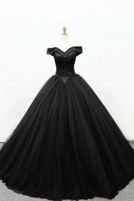 Black Princess Ball Gown Black Formal Dress M3230