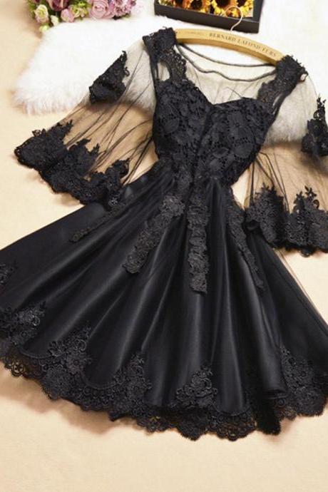 Cute lace short dress party dress m3238