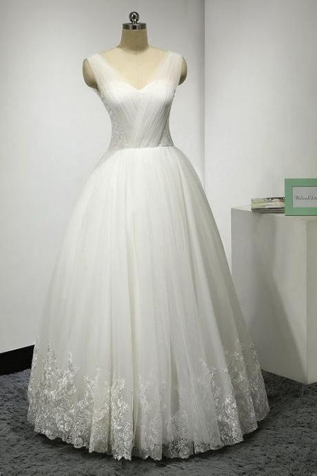 Charming White Wedding Dress ,tulle Wedding Gown Dress M3361
