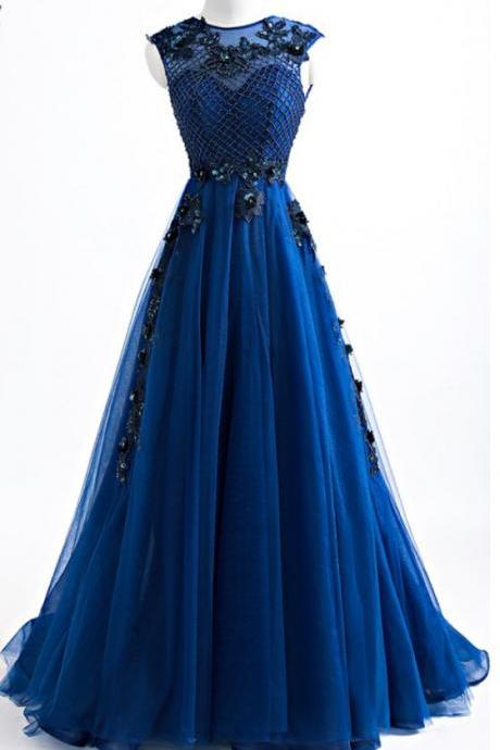 Blue For The Outdoor Wedding Dress, Evening Dress Long M3391