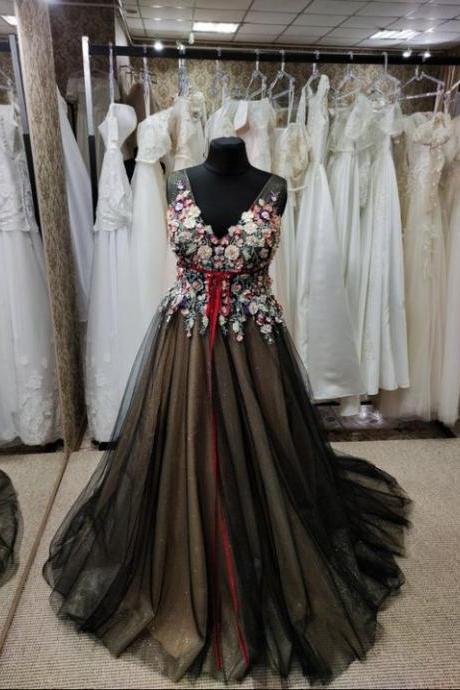 Plus Size Prom Dress,tulle Lace Dress, Simple Dress, Evening Dress, Cocktail Dress, Feminine Party Dress,floral Wedding Dress, Formal Dress M3422