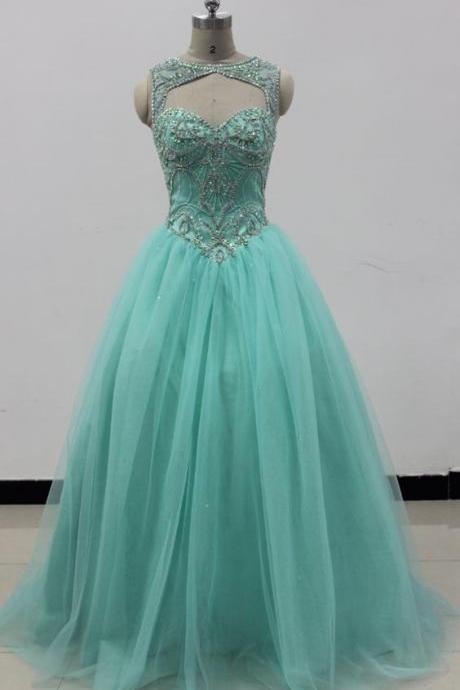 Tulle Evening Dress Beaded Quinceanera Dresses Ball Gown For 15 Prom Party Dress M3498
