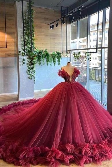 A Line Prom Dress Ball Gown Evening Dress M3514