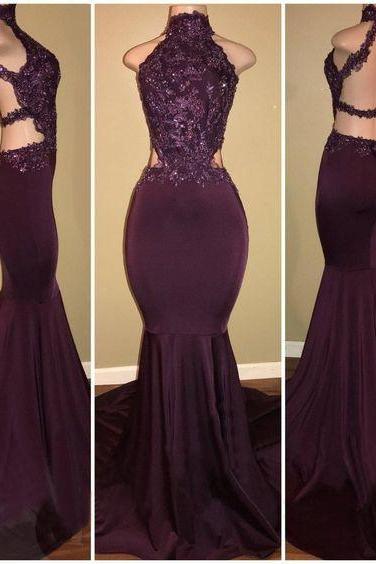 2021 Halter Sexy Sequined Mermaid Backless Bandage Prom Dresses M3593