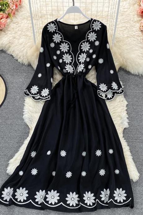 Cute A Line Embroidered Dress