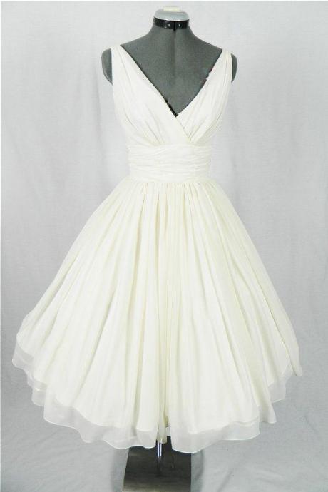 Wedding Dress,vintage Wedding Dress,50s Wedding Dress,wedding Dress Tea Length M3694