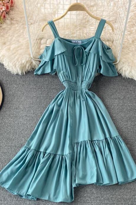 Cute A Line Irregular Dress