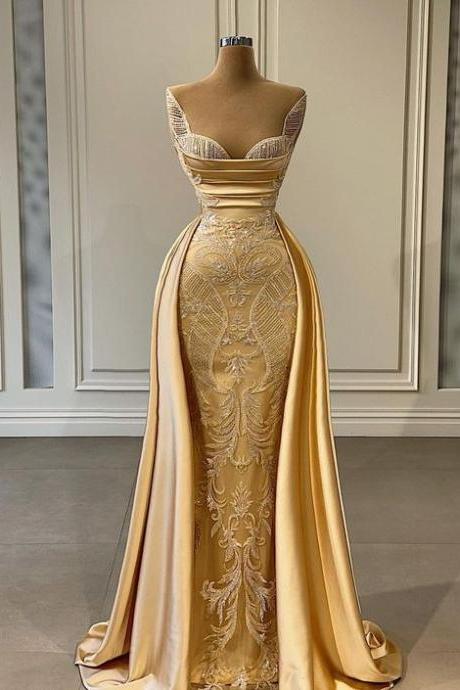 Elegant Mermaid Wedding Dresses Long Prom Dress M3731