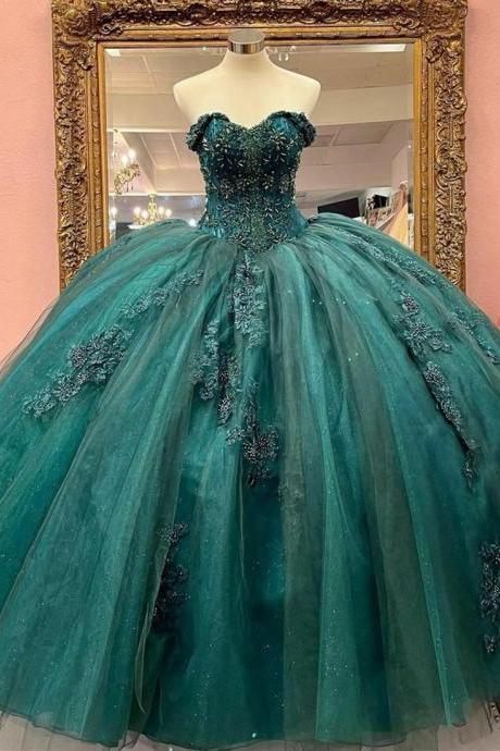 Green Ball Gown Evening Dress Prom Dress M3804