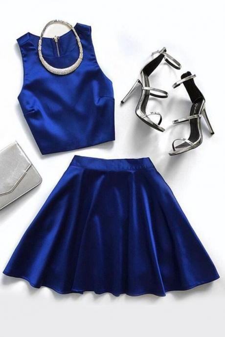 Royal Blue Short Summer Party Dresses Blue Women Dresses M3969