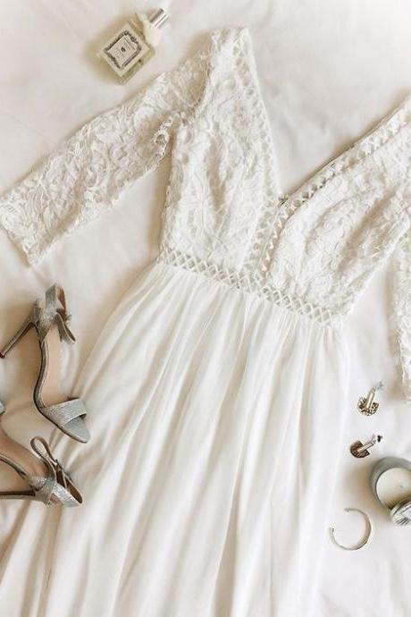 White Party Dress , Summer Dress,prom Dress M4033