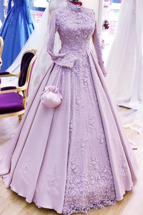Luxurious Prom Dress Long Sleeve Evening Gowns