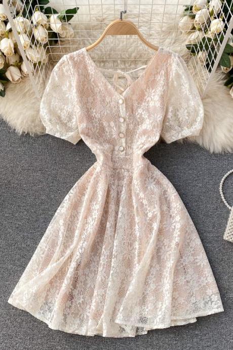 Cute A Line Summer Dress Fashion Lace Dress