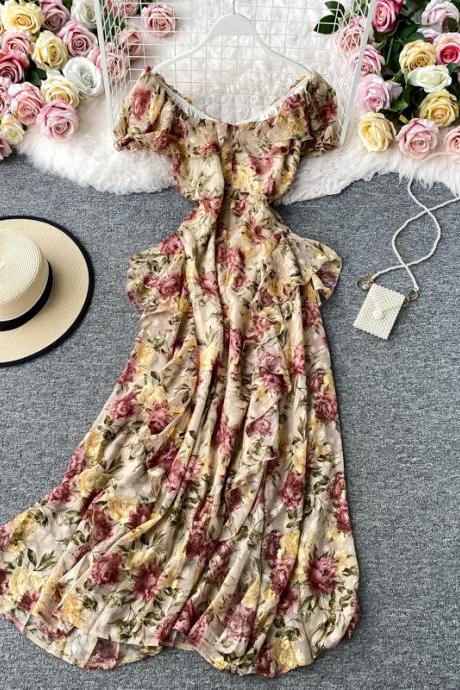 Sweet A Line Floral Fashion Dress