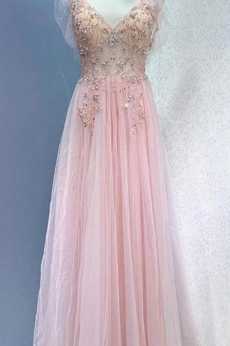 Princess A-line Punk Tulle Long Prom Dress Formal Dress