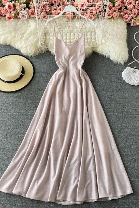 Modest A Line Straps Dress Fashion Sequin Dress