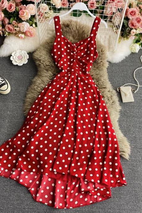 Sweet A Line Straps Seaside Holiday Dress