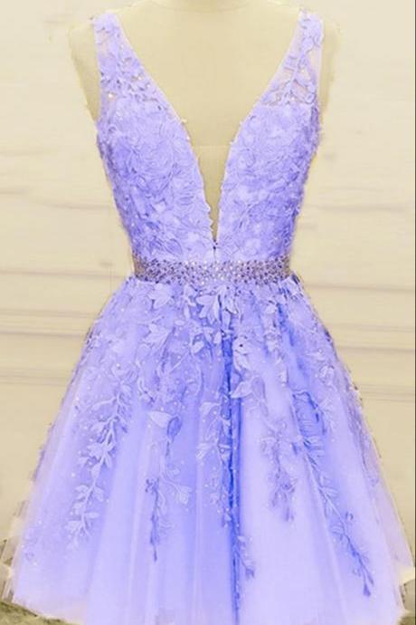 Lavender Homecoming Dresses Short Prom Cocktail Dress For Semi Formal Occasions