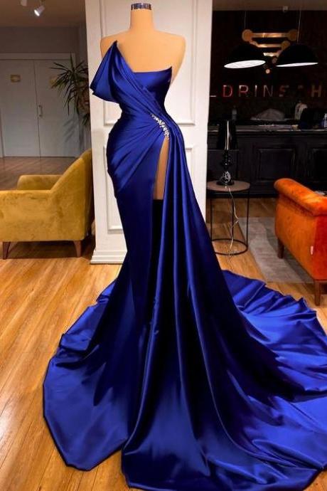 Blue Prom Dress,evening Dress,fashion Prom Dress,sexy Party Dress,custom Made Evening Dress