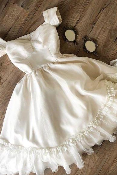 White Short Homecoming Dress, Homecoming Dresses