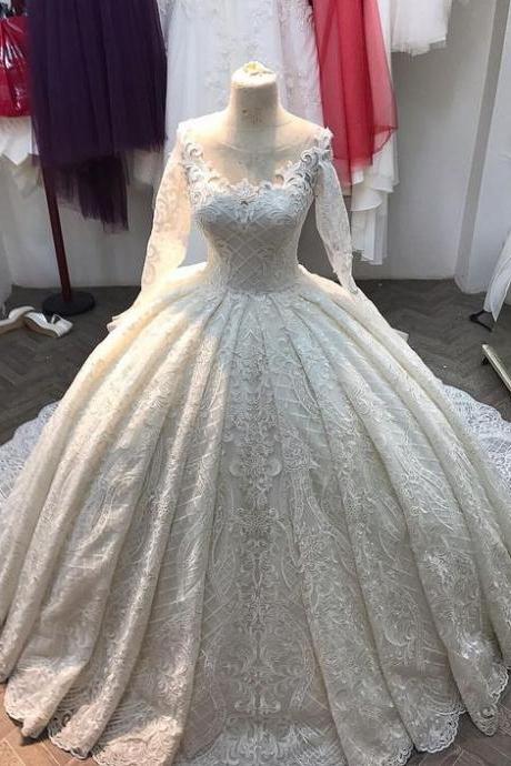 Popular Formal A Line Tulle Bridal Gown Long Wedding Dresses