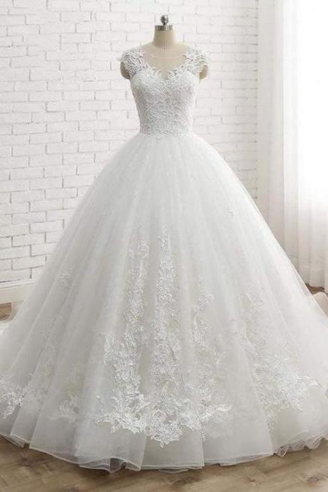 Vintage Long Sleeve Lace Wedding Dress Plus Size | Vintage Ball Gown Wedding Dresses