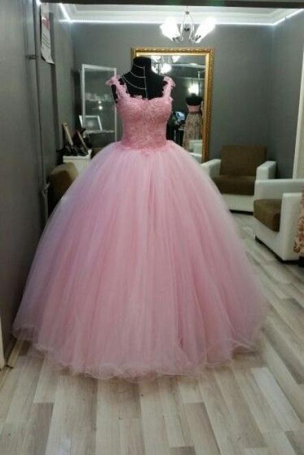 Pink Ball Gown For Women Prom Dresses