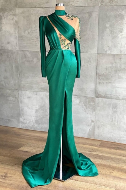 Prom Dresses Dark Green | Evening Dresses Long With Sleeves