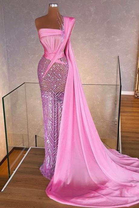 Pink Sexy Formal Party Gowns Prom Dress